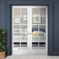Internal White Primed SA 10 Light Clear Glass French Door